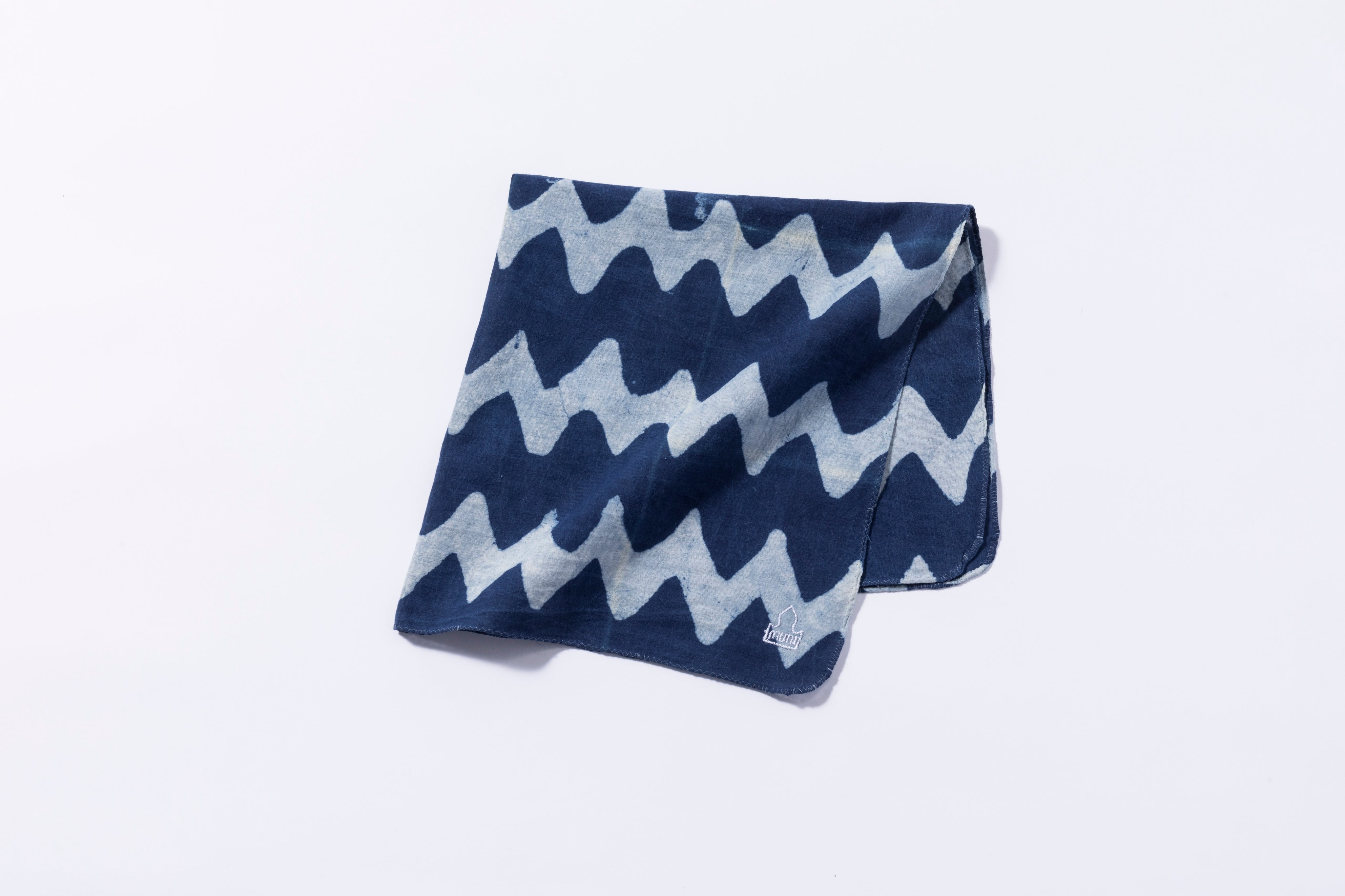 muni* - Block Print Handkerchief - indigo